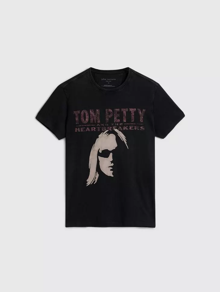 John Varvatos TOM PETTY Applique Tee - Black
