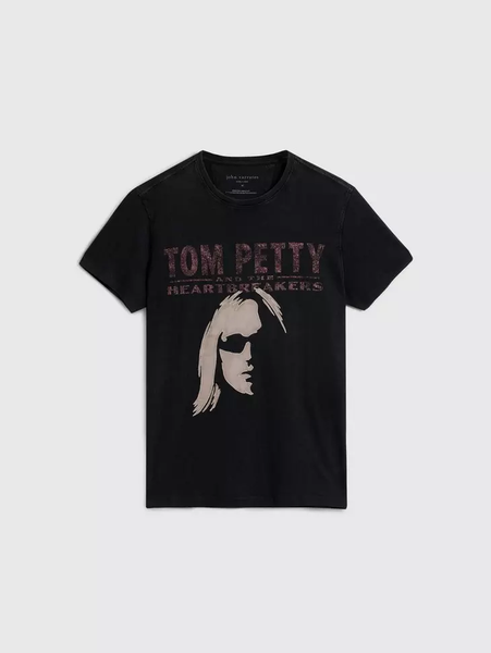 John Varvatos TOM PETTY  Applique Tee - Black