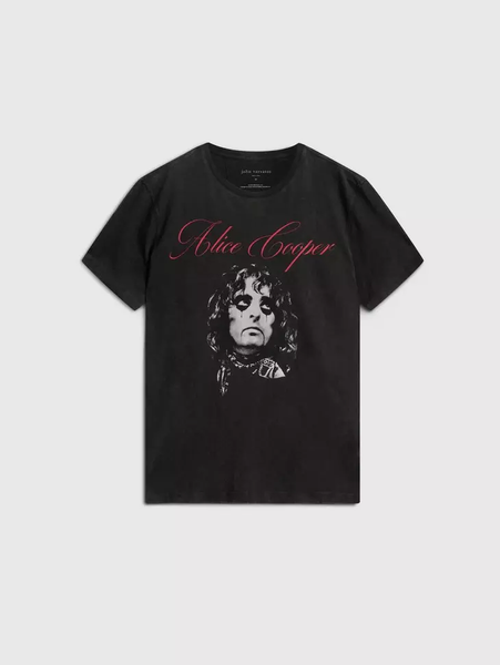 John Varvatos ALICE COOPER Script Tee - Black