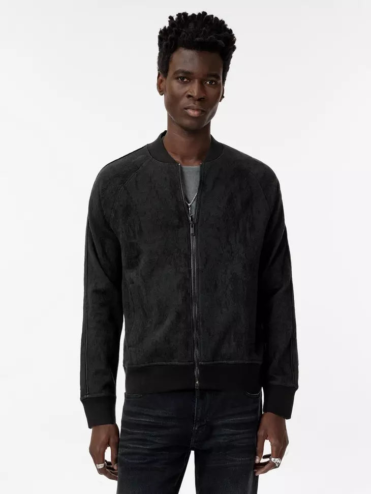 John Varvatos RIGGINS Python Jacquard Bomber - Black
