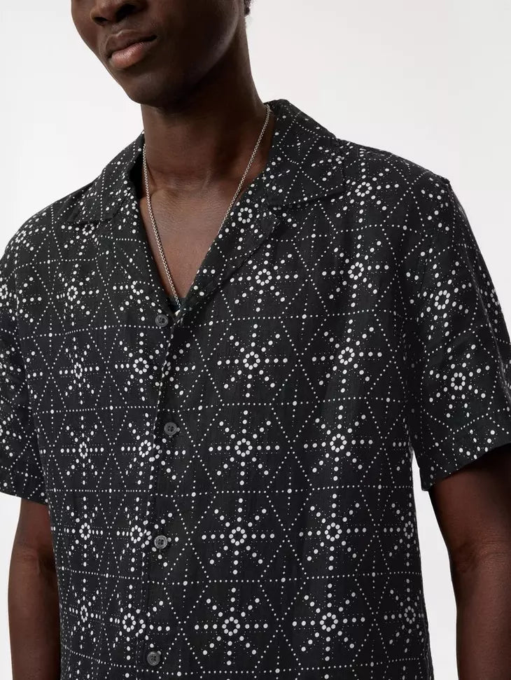 John Varvatos DAN Camp Shirt - Black