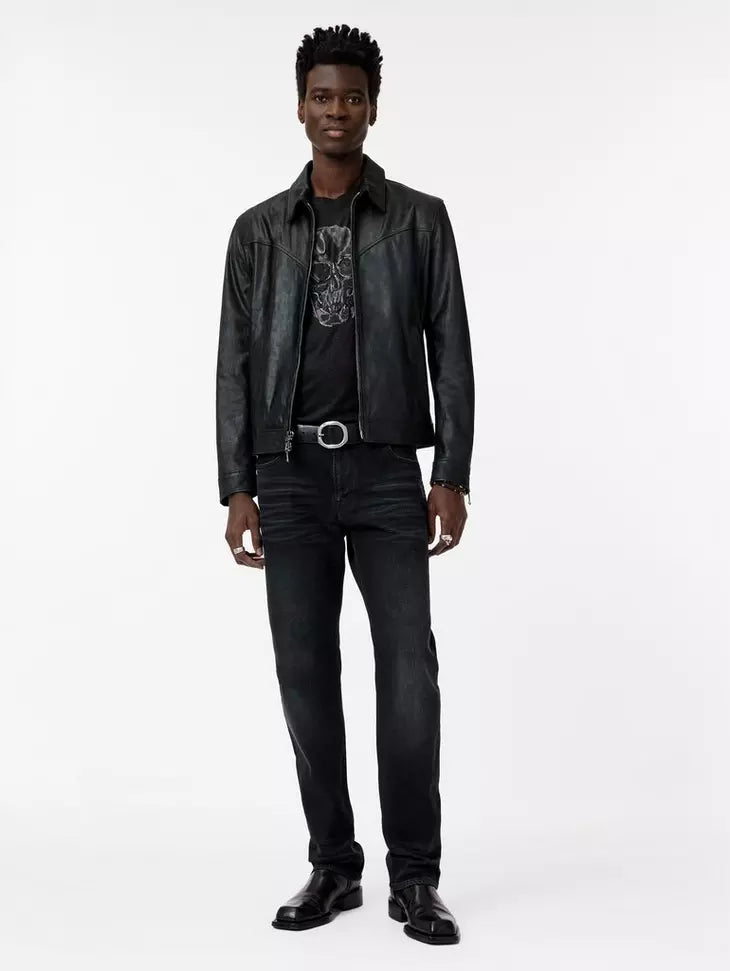 John Varvatos CHAIN SKULL Crew - Black