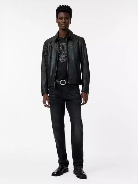 John Varvatos CHAIN SKULL Crew - Black