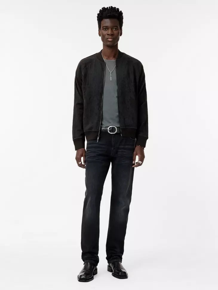 John Varvatos RIGGINS Python Jacquard Bomber - Black