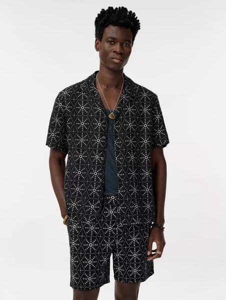John Varvatos DAN Camp Shirt - Black