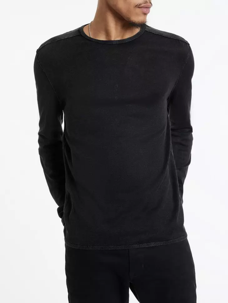 John Varvatos Walter Crew Neck Sweater - Black