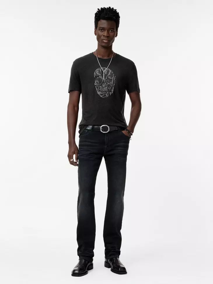 John Varvatos CHAIN SKULL Crew - Black