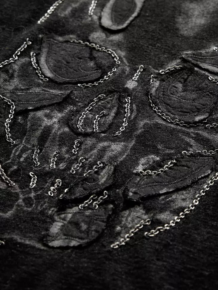 John Varvatos CHAIN SKULL Crew - Black