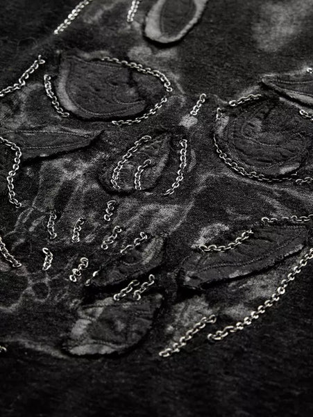 John Varvatos CHAIN SKULL Crew - Black