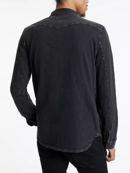 John Varvatos Arvon Western Shirt - Mineral Black