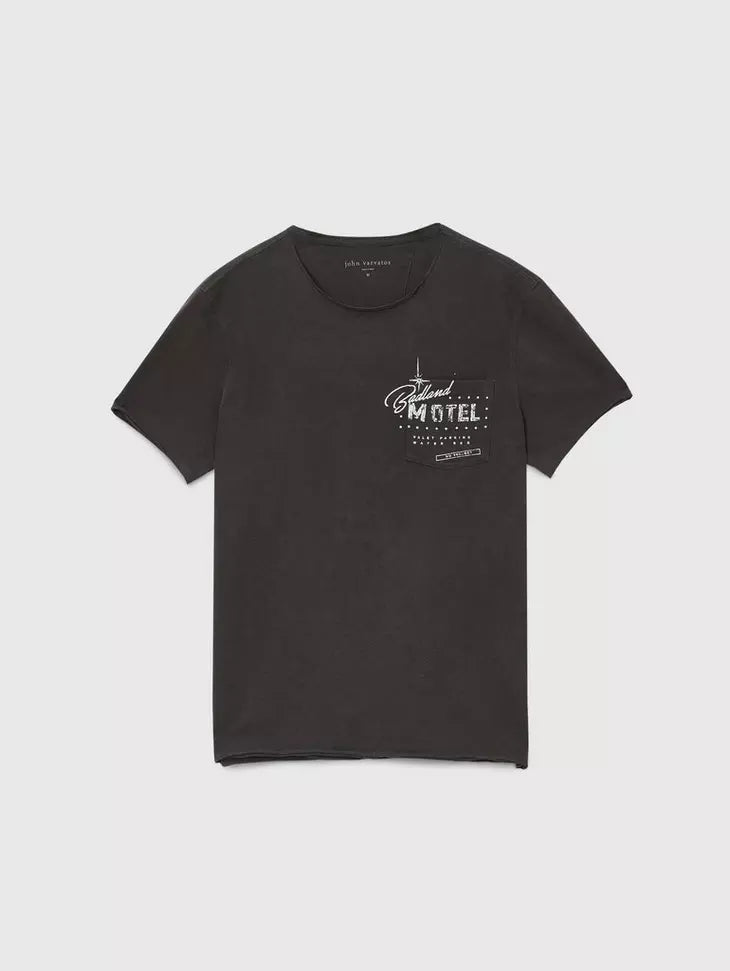 John Varvatos BADLANDS SKULL Tee - Charcoal