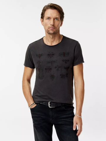 John Varvatos INSECT EYES Tee - Charcoal