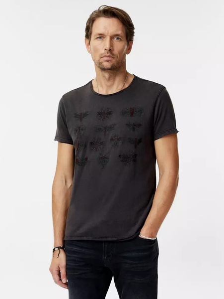 John Varvatos INSECT EYES Tee - Charcoal