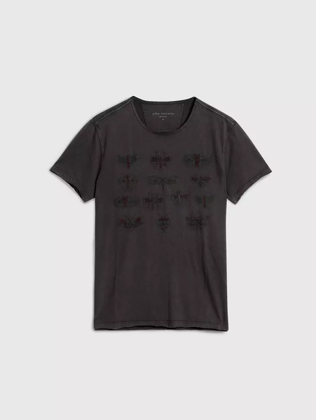 John Varvatos INSECT EYES Tee - Charcoal