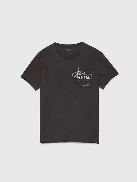 John Varvatos BADLANDS SKULL Tee - Charcoal