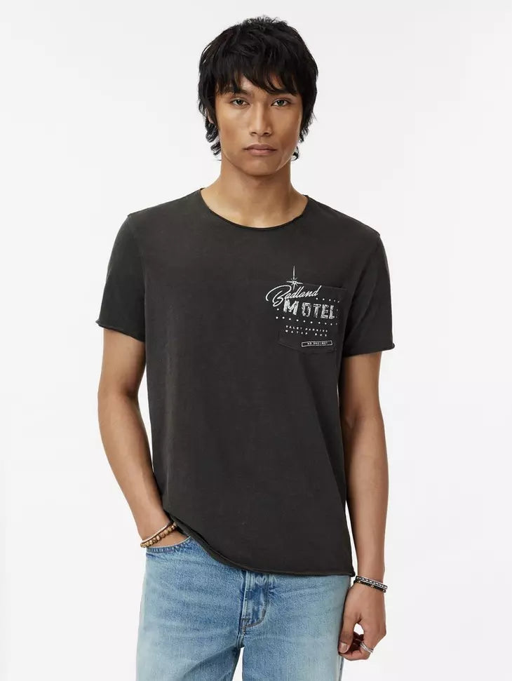 John Varvatos BADLANDS SKULL Tee - Charcoal