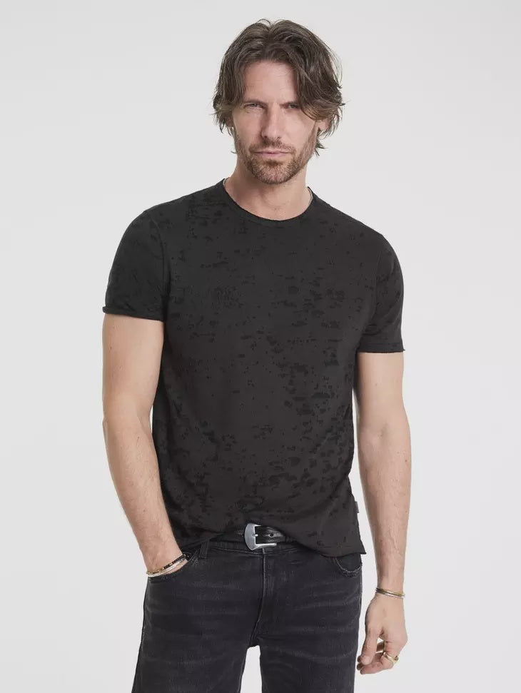 John Varvatos EDEN Burnout Crew - Carbon Grey