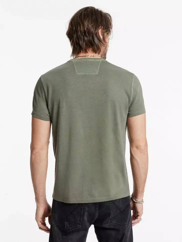 John Varvatos Applique Skull Tee - Flagstone Grey