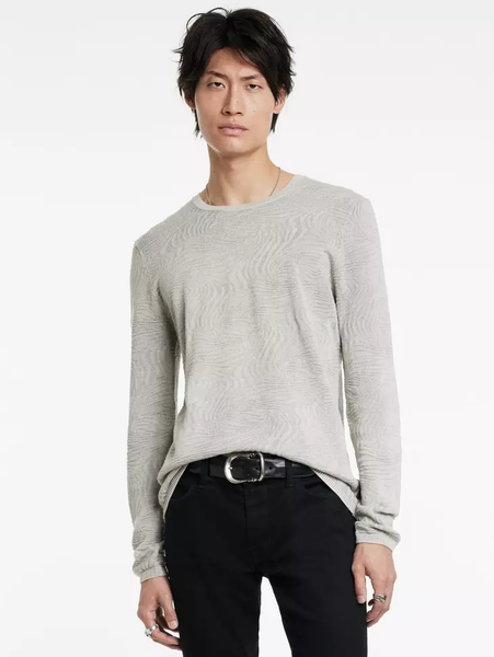 John Varvatos MERCER Crew  - Silver Heather