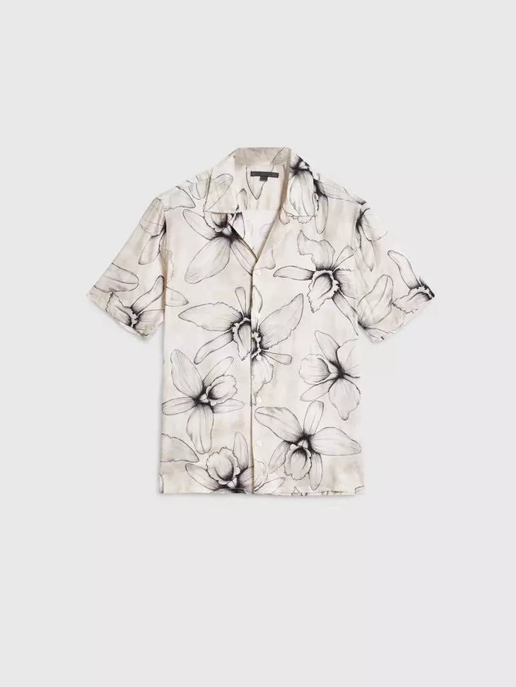 John Varvatos DAN Camp Shirt - Dew Grey