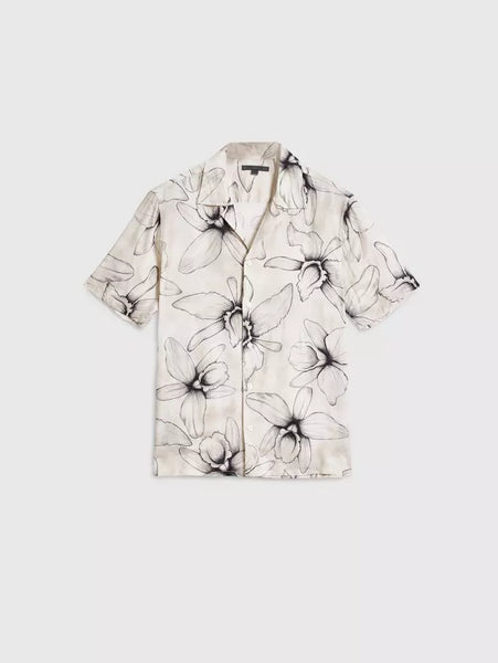 John Varvatos DAN Camp Shirt - Dew Grey
