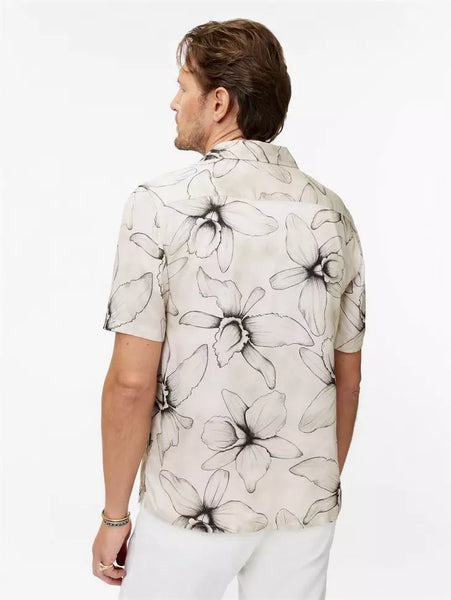 John Varvatos DAN Camp Shirt - Dew Grey