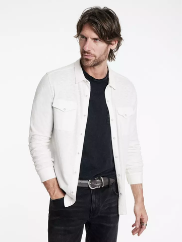 John Varvatos Arvon Western Shirt - White