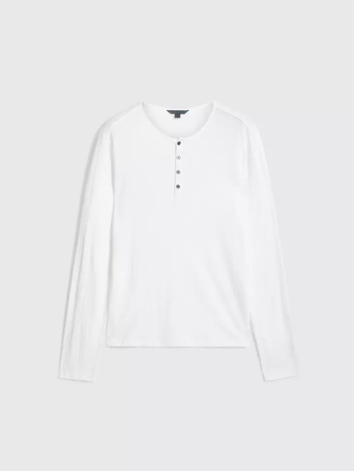 John Varvatos WALDEN LS Henley - White
