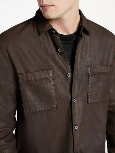 John Varvatos Cole Regular Fit L/S Shirt - Dark Brown