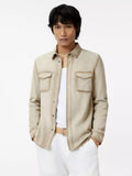 John Varvatos IZZY Leather Shirt - Twine