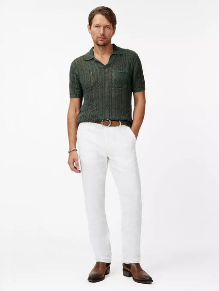 John Varvatos ODIN Linen Polo - Moss