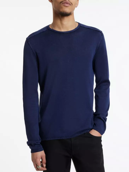 John Varvatos Walter Crew Neck Sweater - Deep Blue