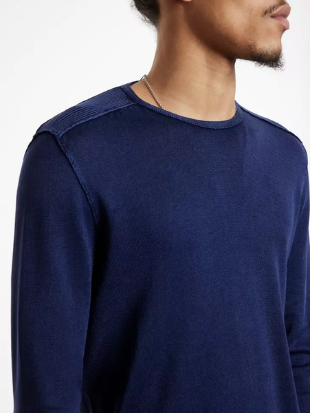 John Varvatos Walter Crew Neck Sweater - Deep Blue