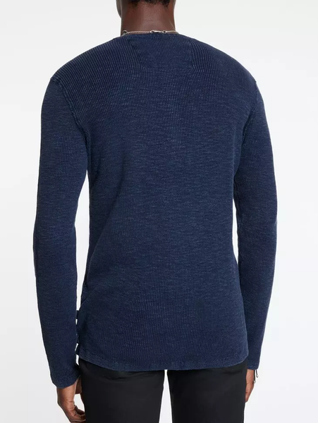 John Varvatos Memphis Waffle Henley - Navy