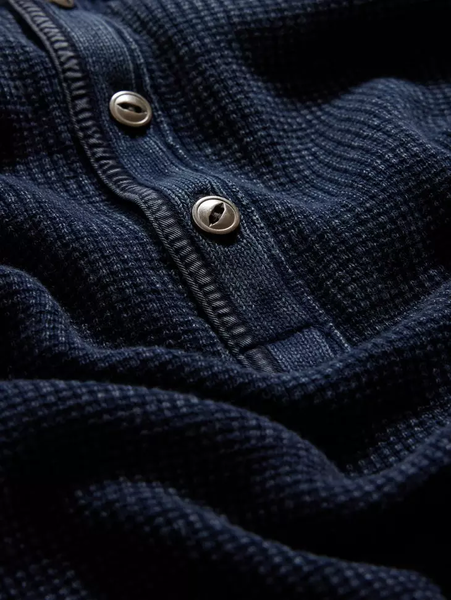 John Varvatos Memphis Waffle Henley - Navy