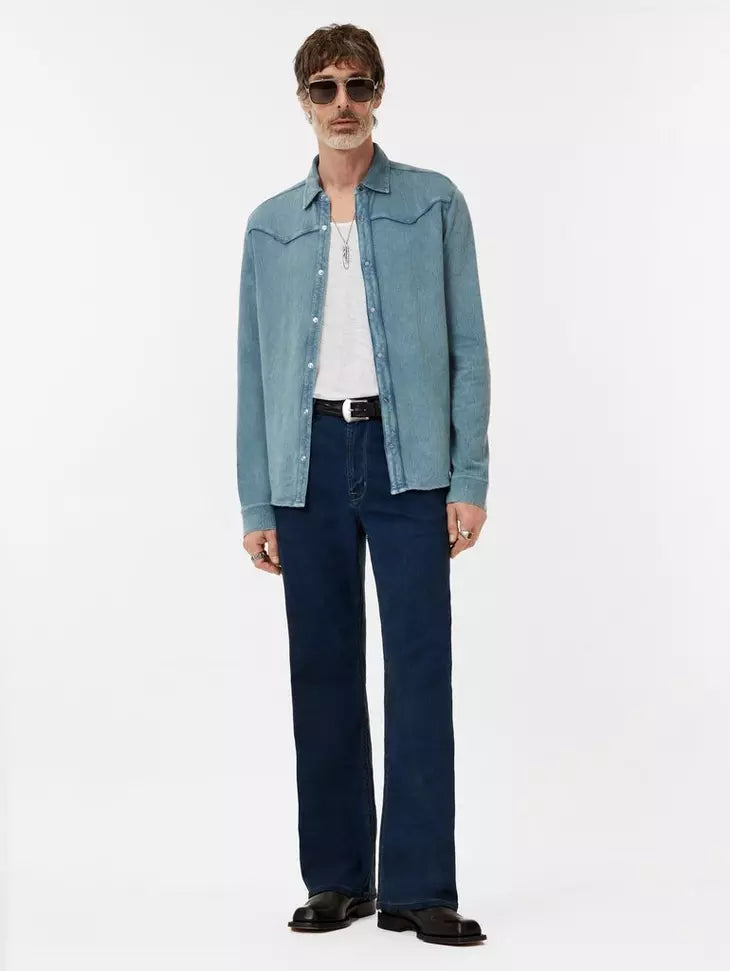 John Varvatos MINER Western Shirt - Denim Heather