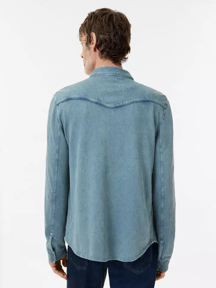 John Varvatos MINER Western Shirt - Denim Heather