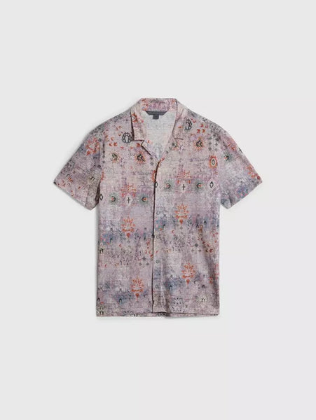 John Varvatos ESPINO Camp Shirt - Lavender