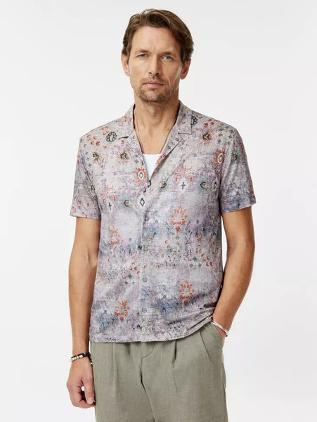 John Varvatos ESPINO Camp Shirt - Lavender