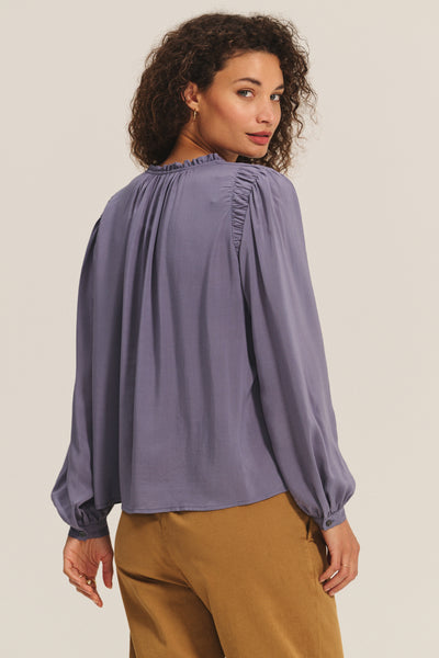 Velvet Tamara Rayon Challis Top in Gloom