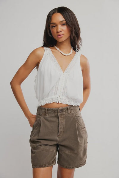 Free People Celeste Tank in Clean Ivory