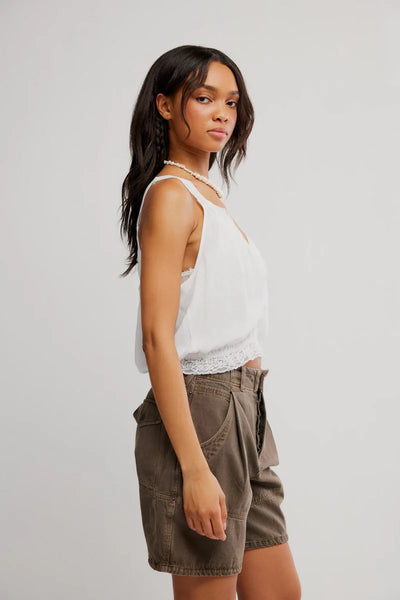 Free People Celeste Tank in Clean Ivory