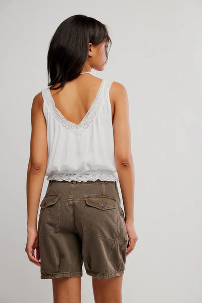 Free People Celeste Tank in Clean Ivory