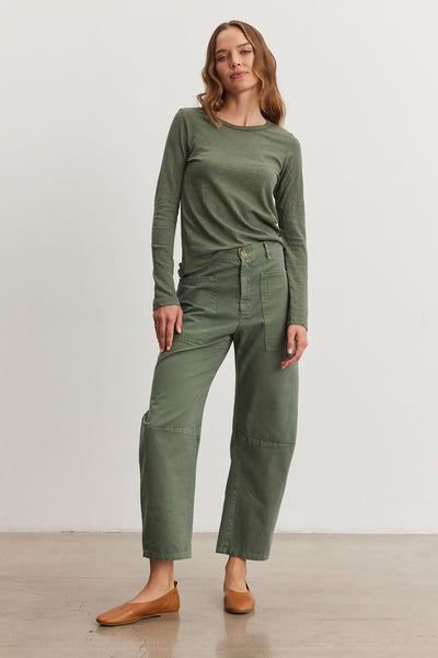 Velvet Brylie05 Sanded Twill Pant in Rock