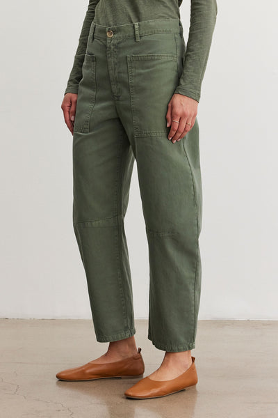 Velvet Brylie05 Sanded Twill Pant in Rock