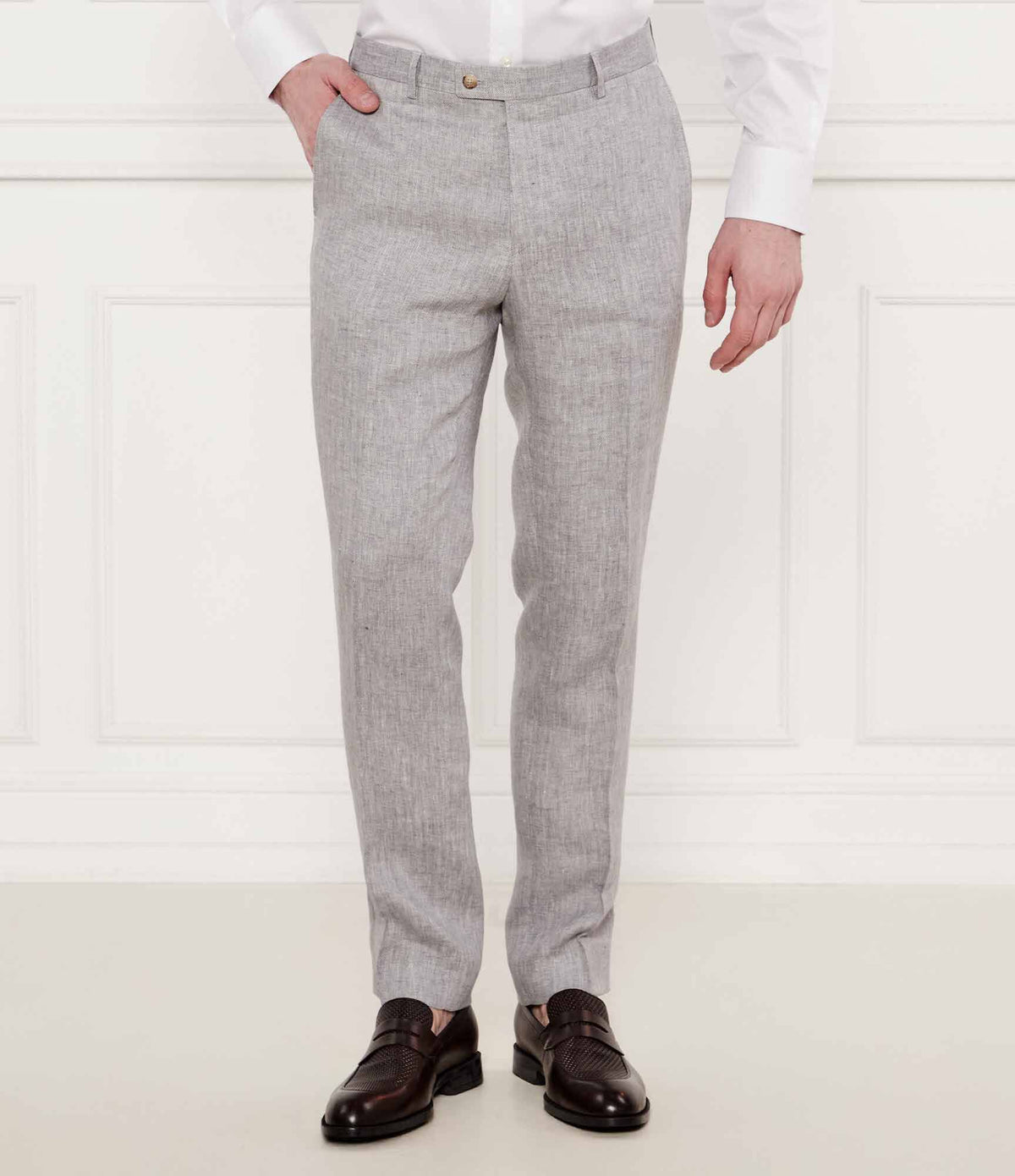 Sand 6809 M Craig Linen Pant - Natural Creme