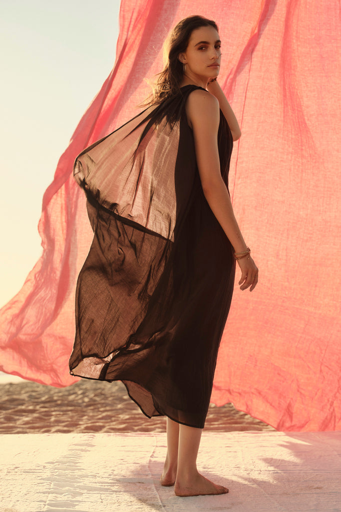 silk voile dress Velvet By Graham & Spencer Margot Silk Cotton Voile Dress