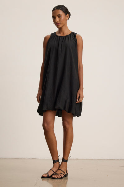 Velvet Margot07 Silk Cotton Voile Dress in Black