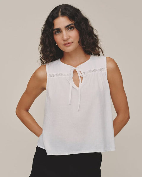 Bella Dahl Sleeveless Pullover in White