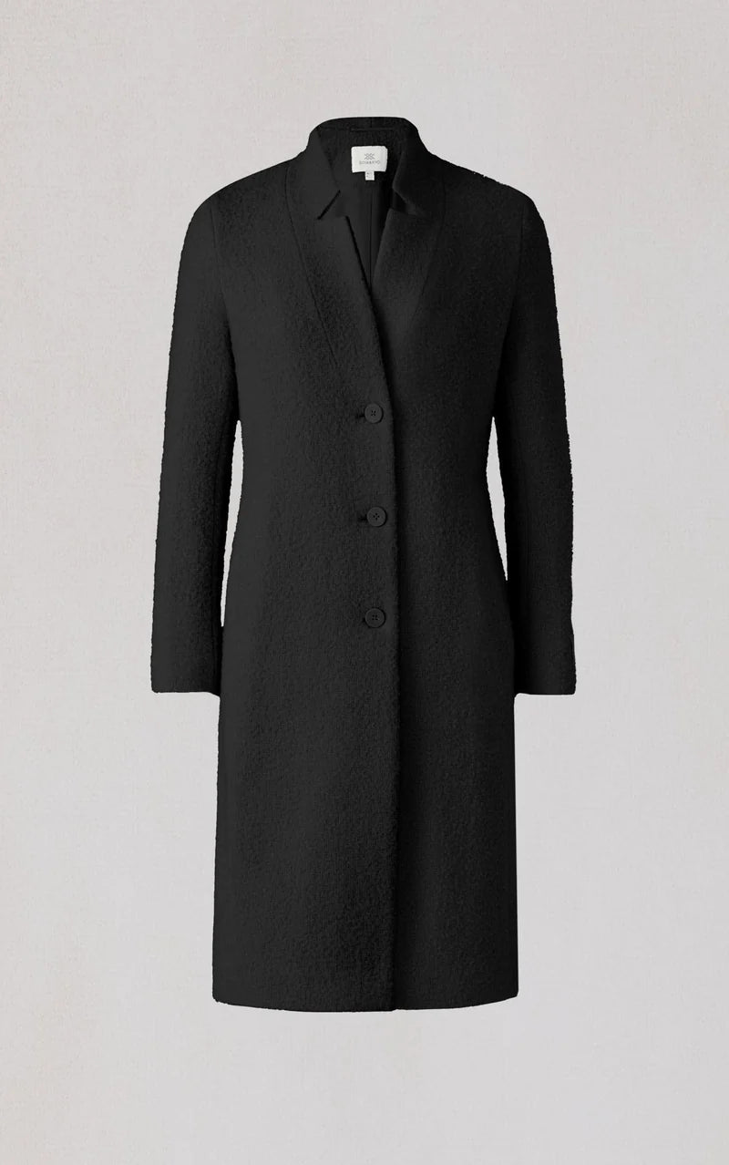 Soia&Kyo Diane Midi Boucle Wool Coat in Black